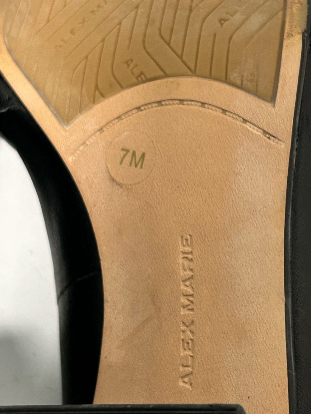Alex Marie Block Heel Penny Loafers Black Size 7 - Picture 8 of 12